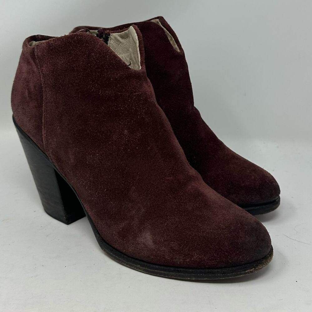 Freebird By Steven Womens Detroit Ankle Boots
Booties Burgundy Leather Zip 8